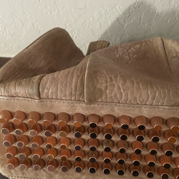 ALEXANDER WANG large Rocco Latte Bag Rosegold Hardware Long Strap  Perfect - Picture 9 of 16